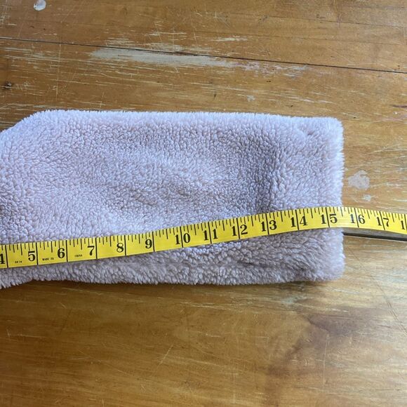 Philosophy light pink collared pockets faux fur teddy jacket Sz M wood buttons - Picture 10 of 10